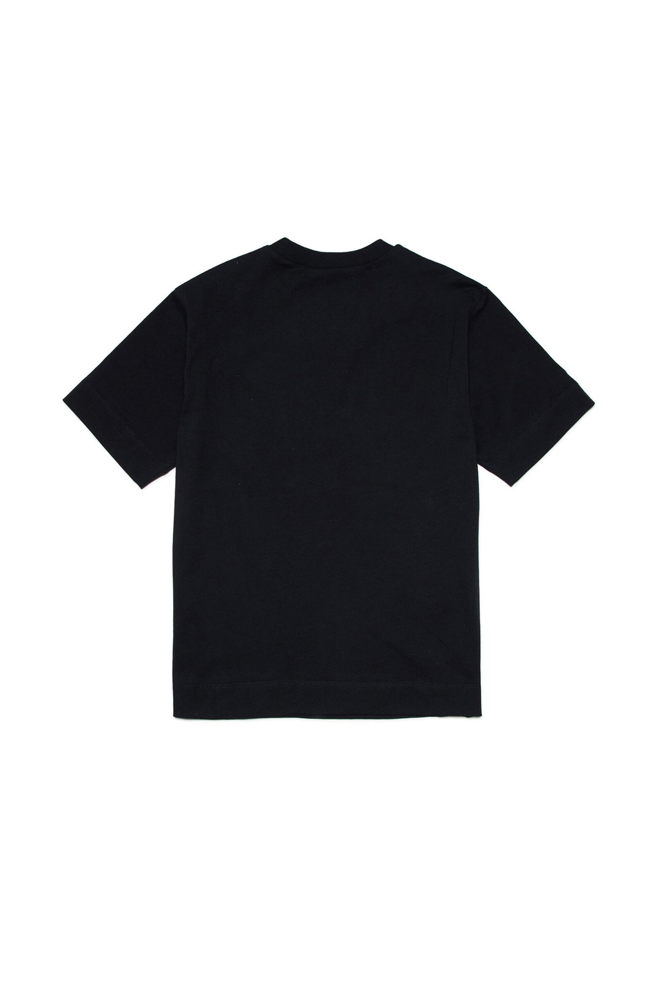 T-shirt nera in jersey con logo T-shirt nera in jersey con logo