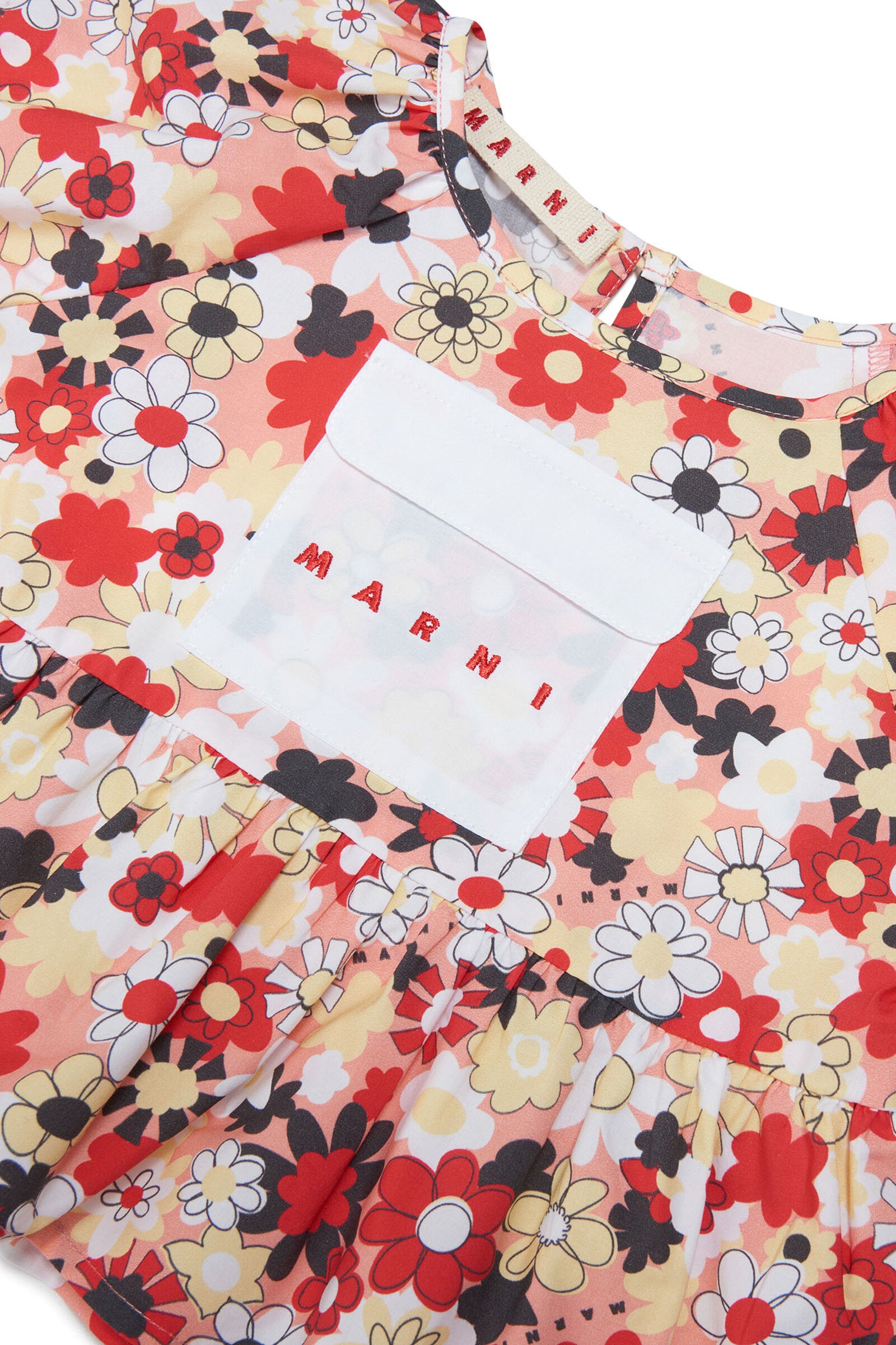Shirt in poplin with allover flowers pattern