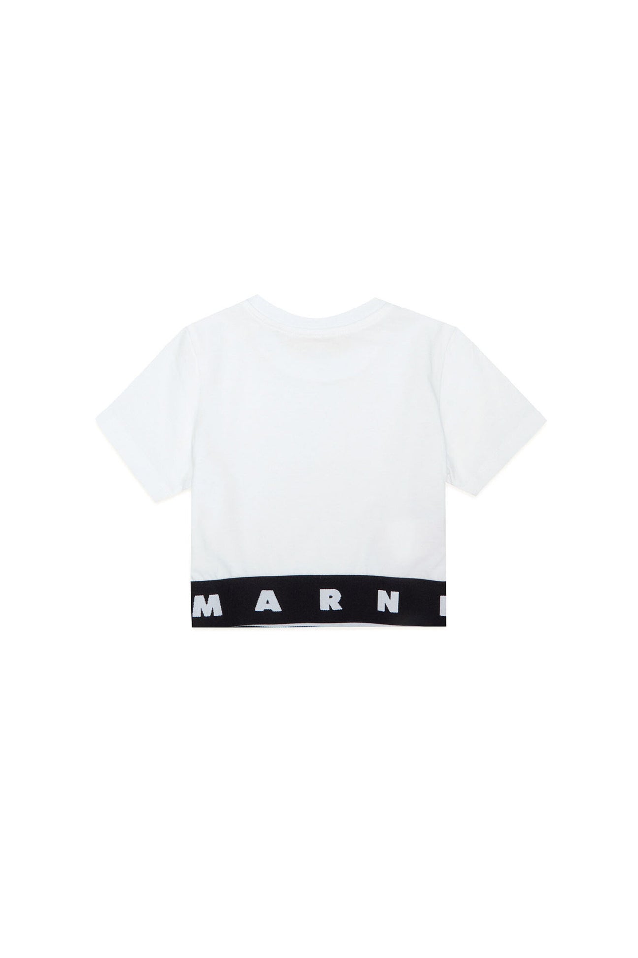 White jersey t-shirt with logoed elastic band White jersey t-shirt with logoed elastic band