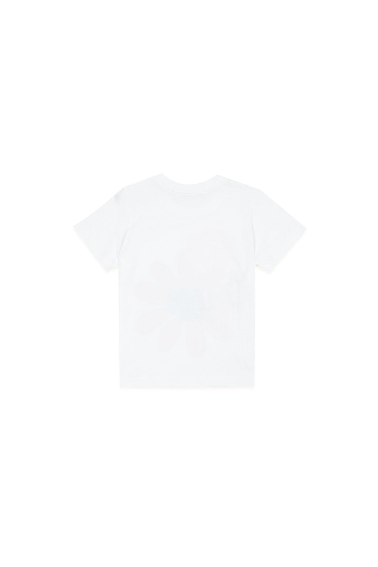 White cotton t-shirt with floral print White cotton t-shirt with floral print