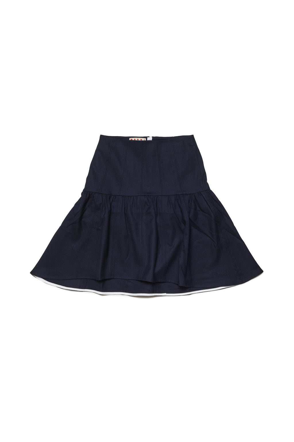 Flannel skirt with flared bottom