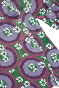 Circles 70'S allover pattern viscose dress