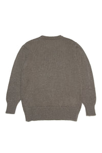 Mohair wool-blend crew-neck sweater with Artist mask