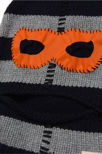 Striped wool-blend balaclava with Artist mask