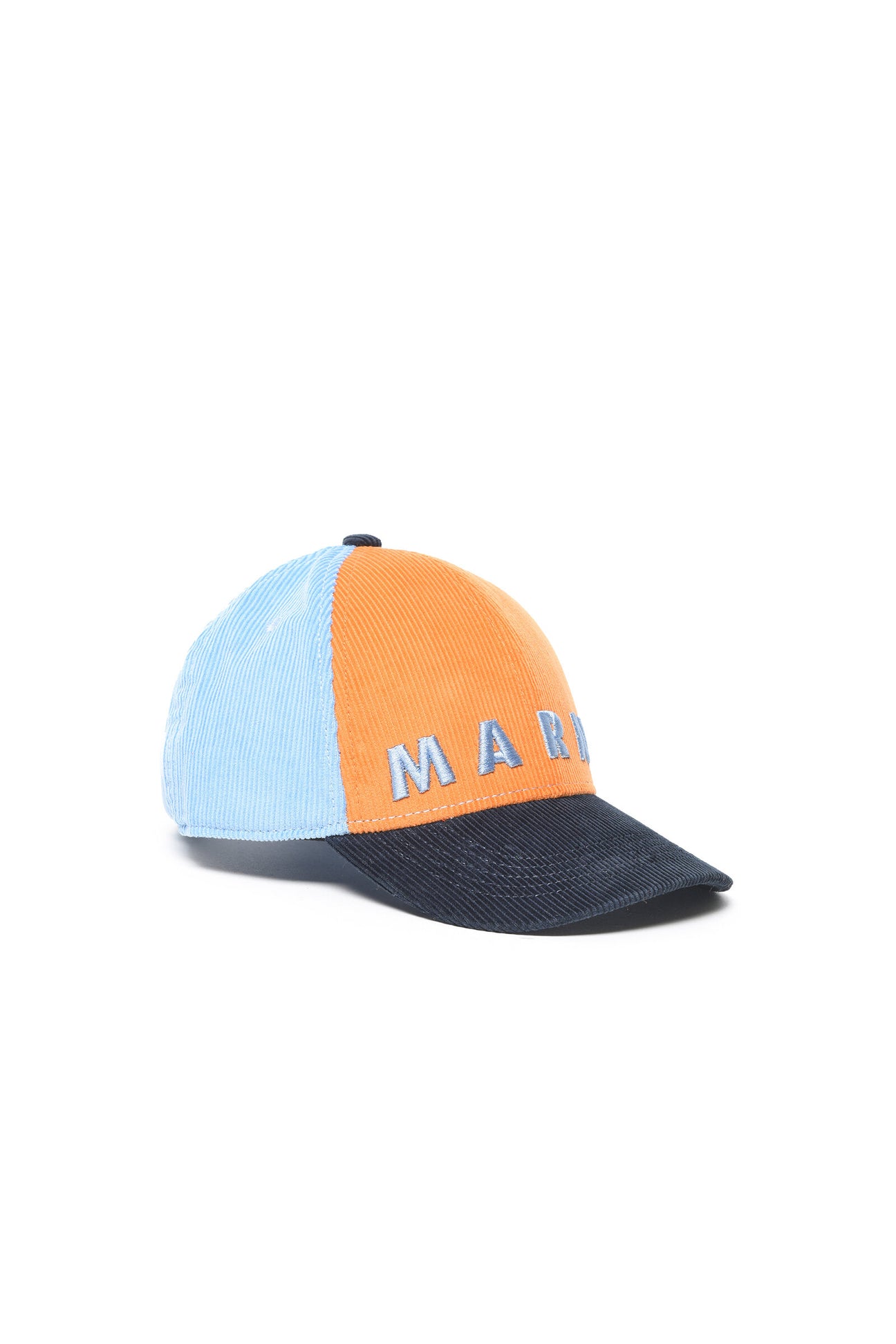 Cappello da baseball colorblock in velluto con logo 