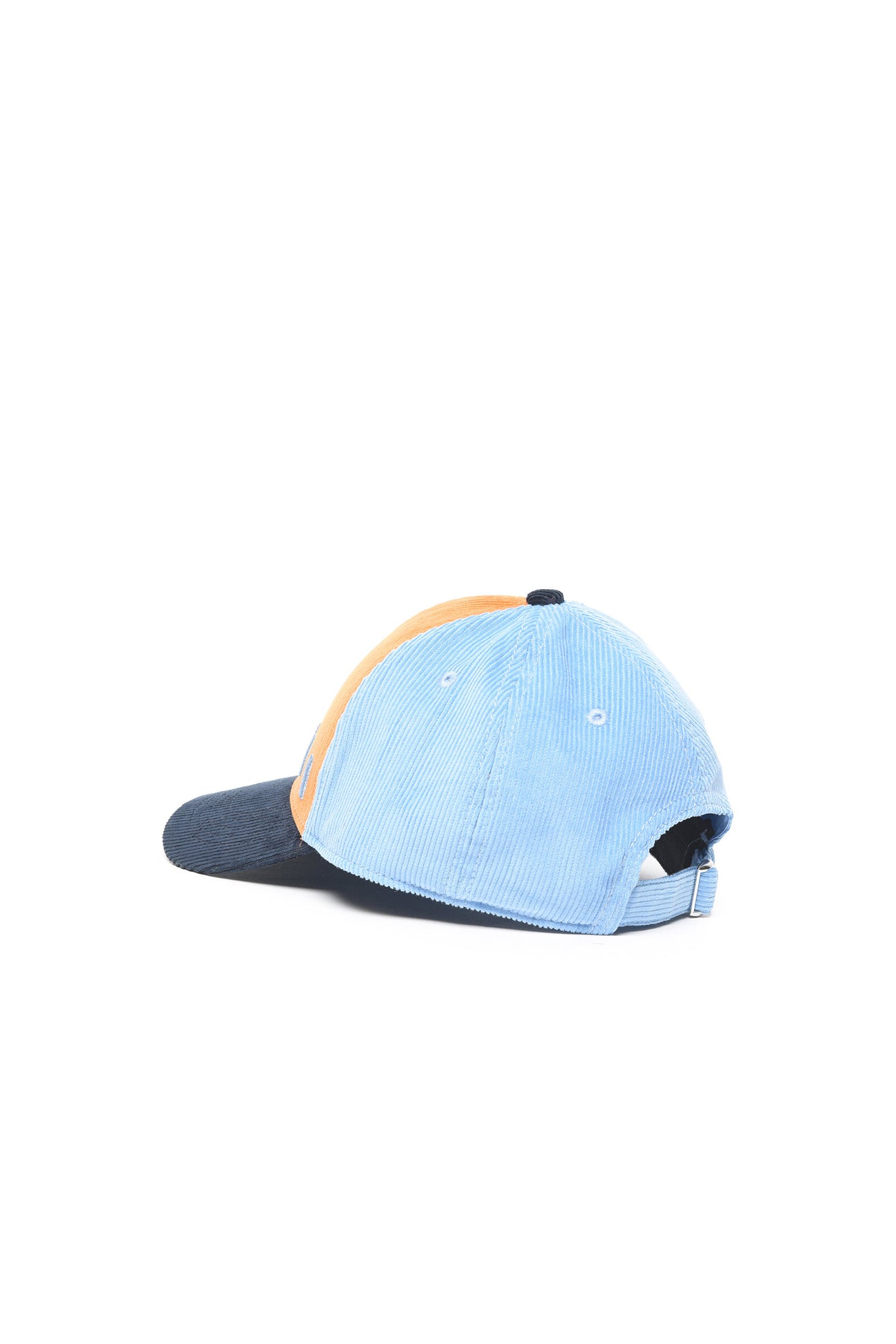 Cappello da baseball colorblock in velluto con logo Cappello da baseball colorblock in velluto con logo