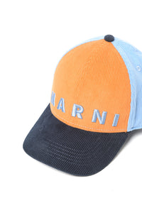 Colorblock velvet baseball cap with logo