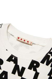 Marni allover pattern cotton crew-neck sweatshirt