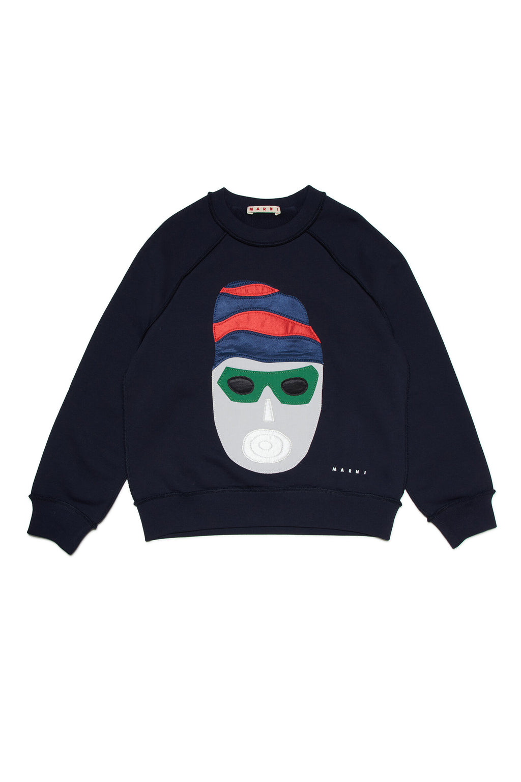 Cotton crew-neck sweatshirt with Artist mask