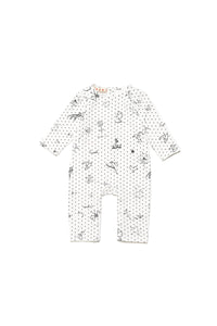 Jersey jumpsuit with Baby Pois allover pattern