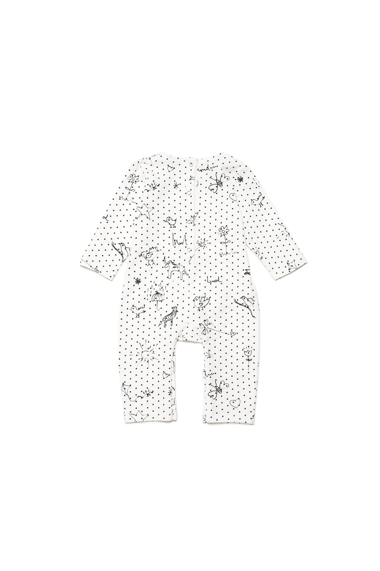 Jersey jumpsuit with Baby Pois allover pattern Jersey jumpsuit with Baby Pois allover pattern