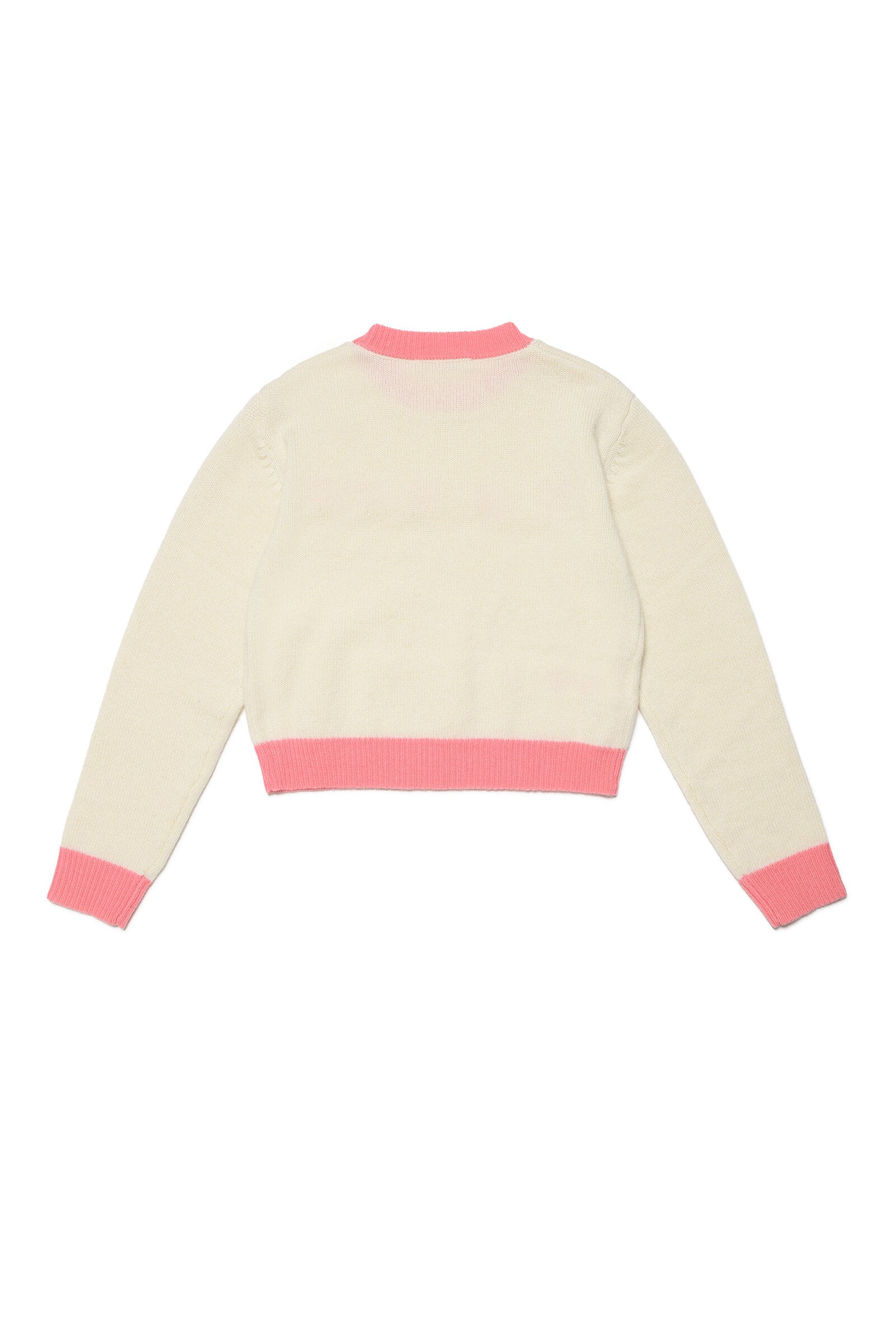 Colorblock wool-cashmere blend crew-neck sweater