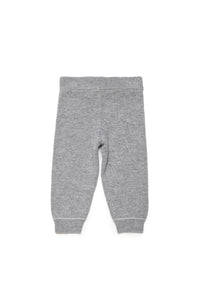 Wool-blend cashmere jogger pants with logo
