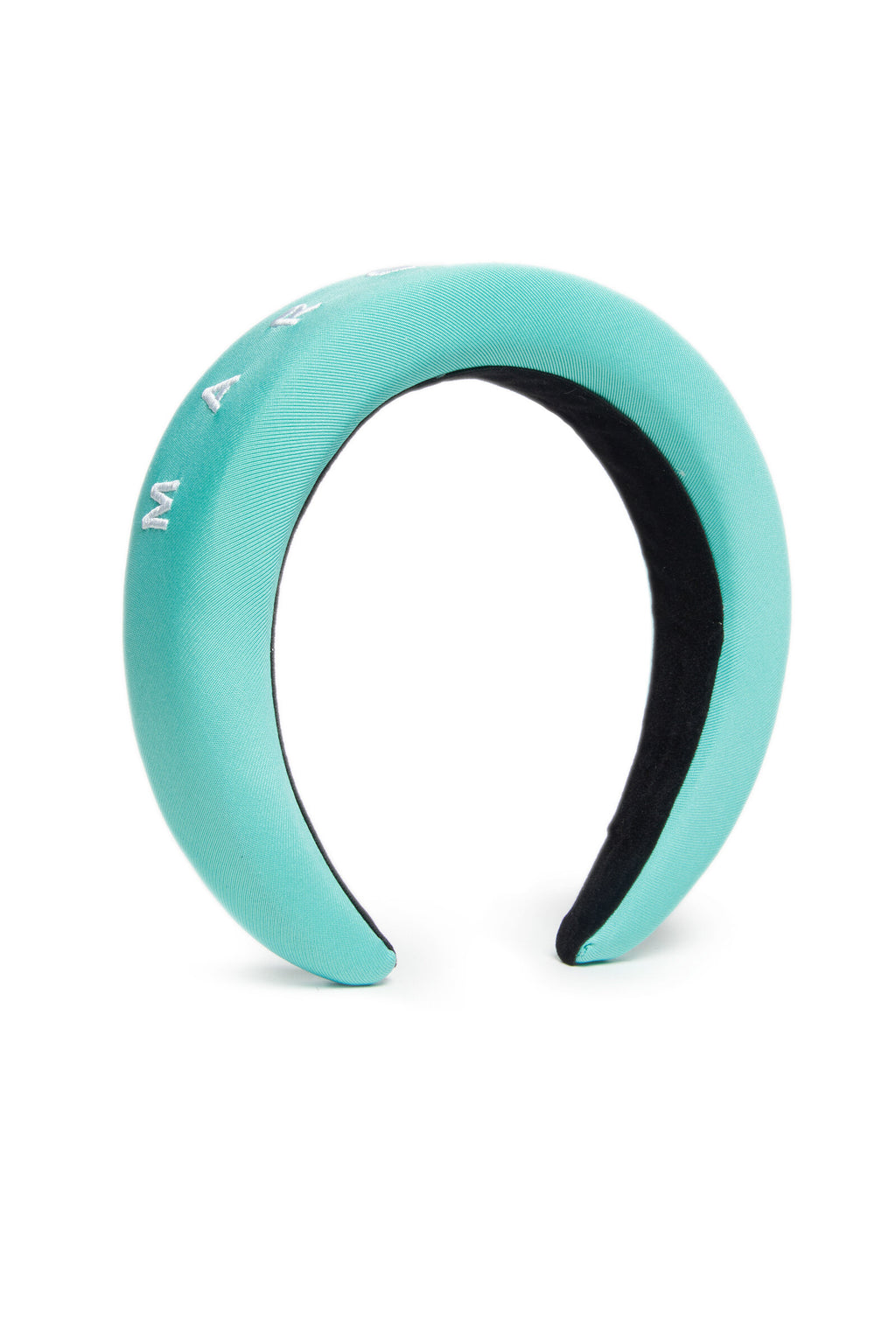 Aquamarine headband with logo