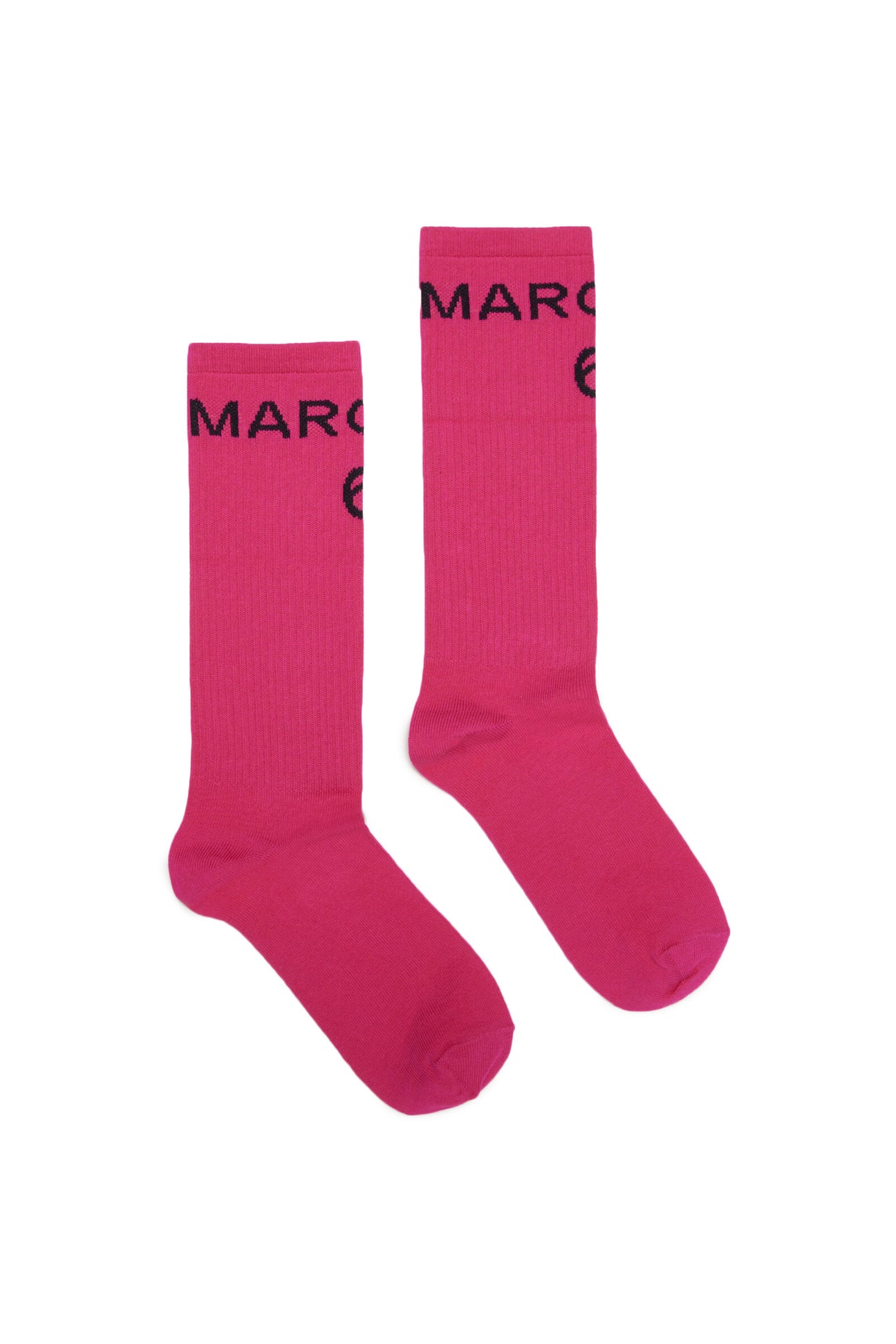 Calcetines rosa de algodón con logotipo 