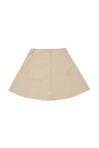Light taupe skirt in twill