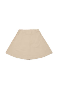 Light taupe skirt in twill