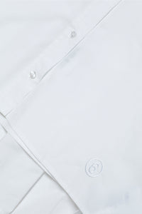 Cropped poplin shirt with pleated back