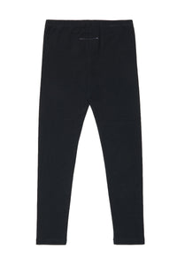 Black jersey leggings trousers with MM6 logo