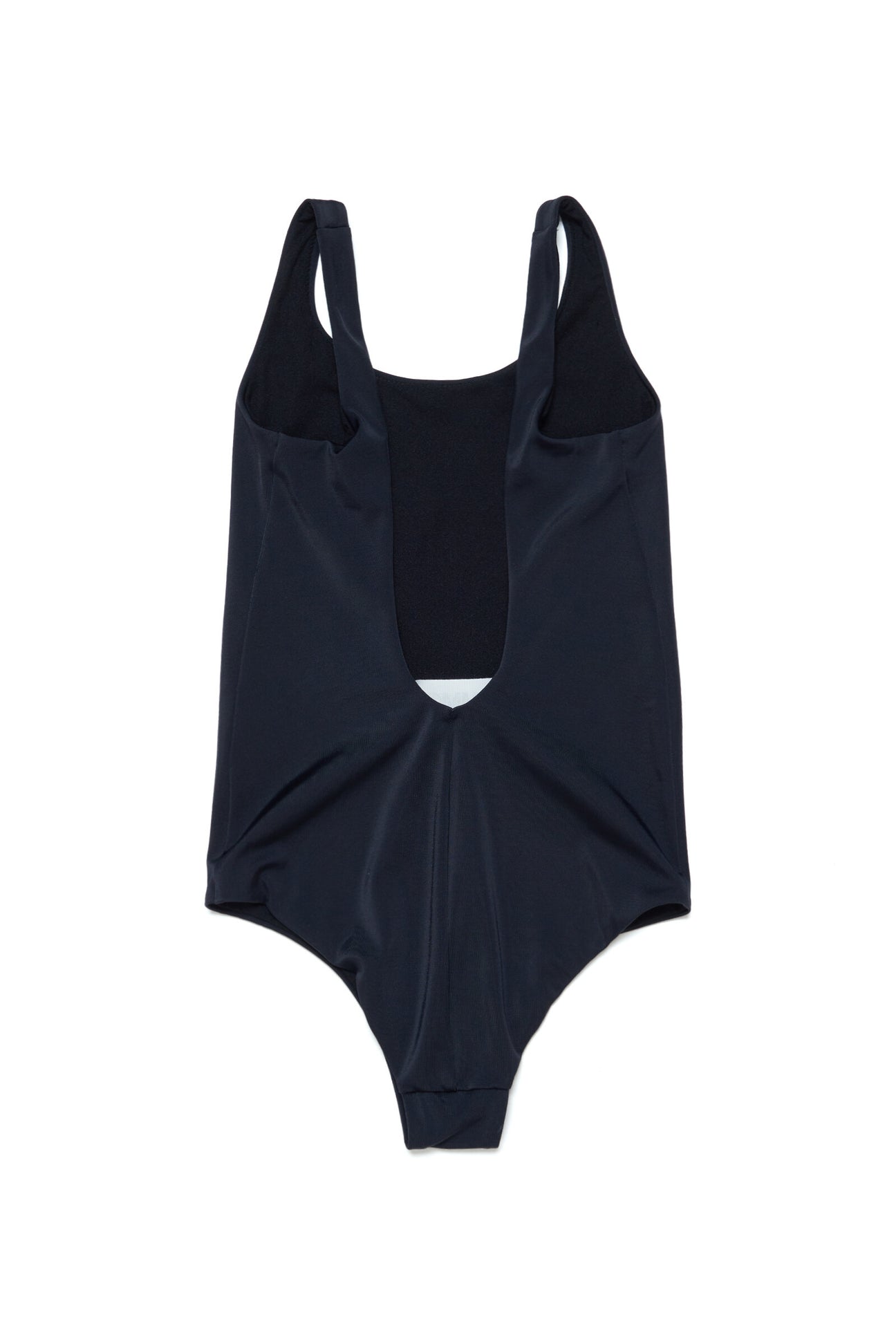 Sporty black one-piece swimming costume with minimal logo Sporty black one-piece swimming costume with minimal logo