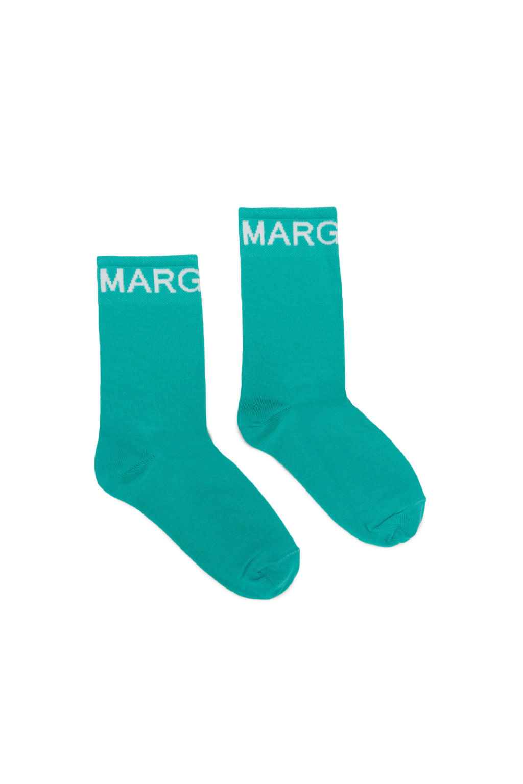 Aquamarine cotton socks with logo