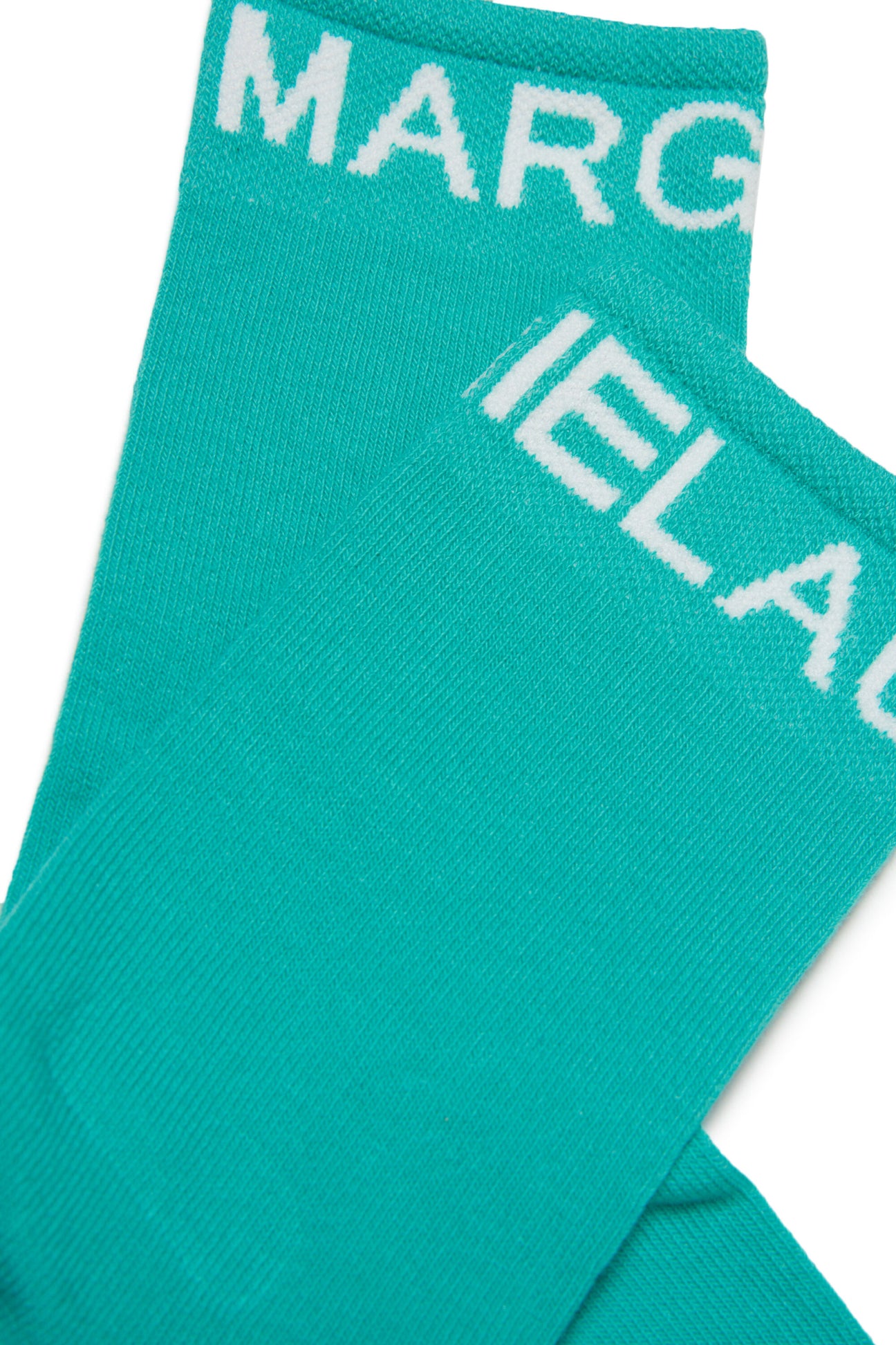 Calcetines de algodón color aguamarina con logotipo Calcetines de algodón color aguamarina con logotipo