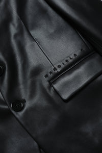 Imitation leather blazer model jacket