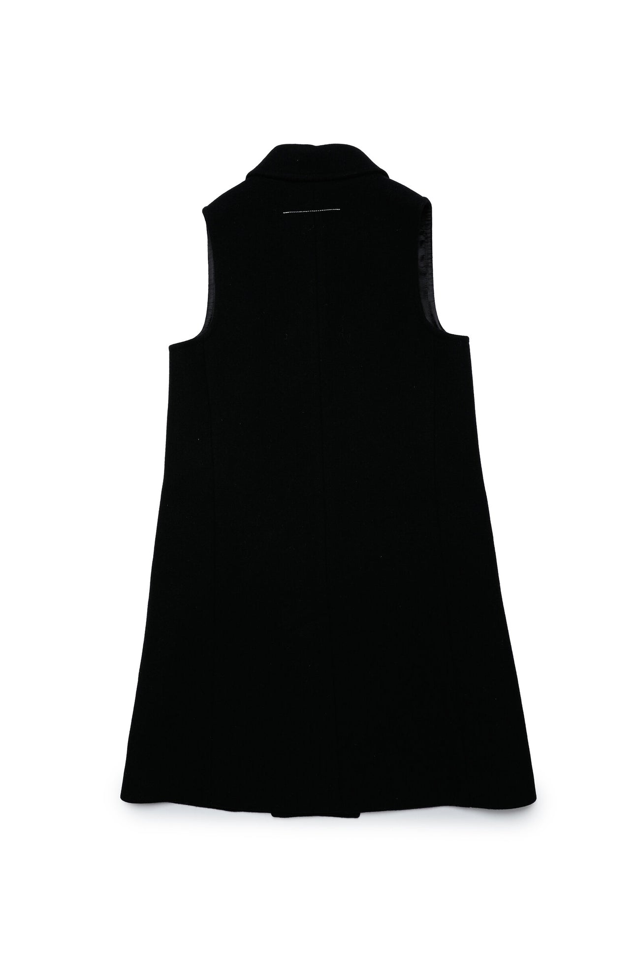 Double-breasted sleeveless wool-blend cloth coat Double-breasted sleeveless wool-blend cloth coat