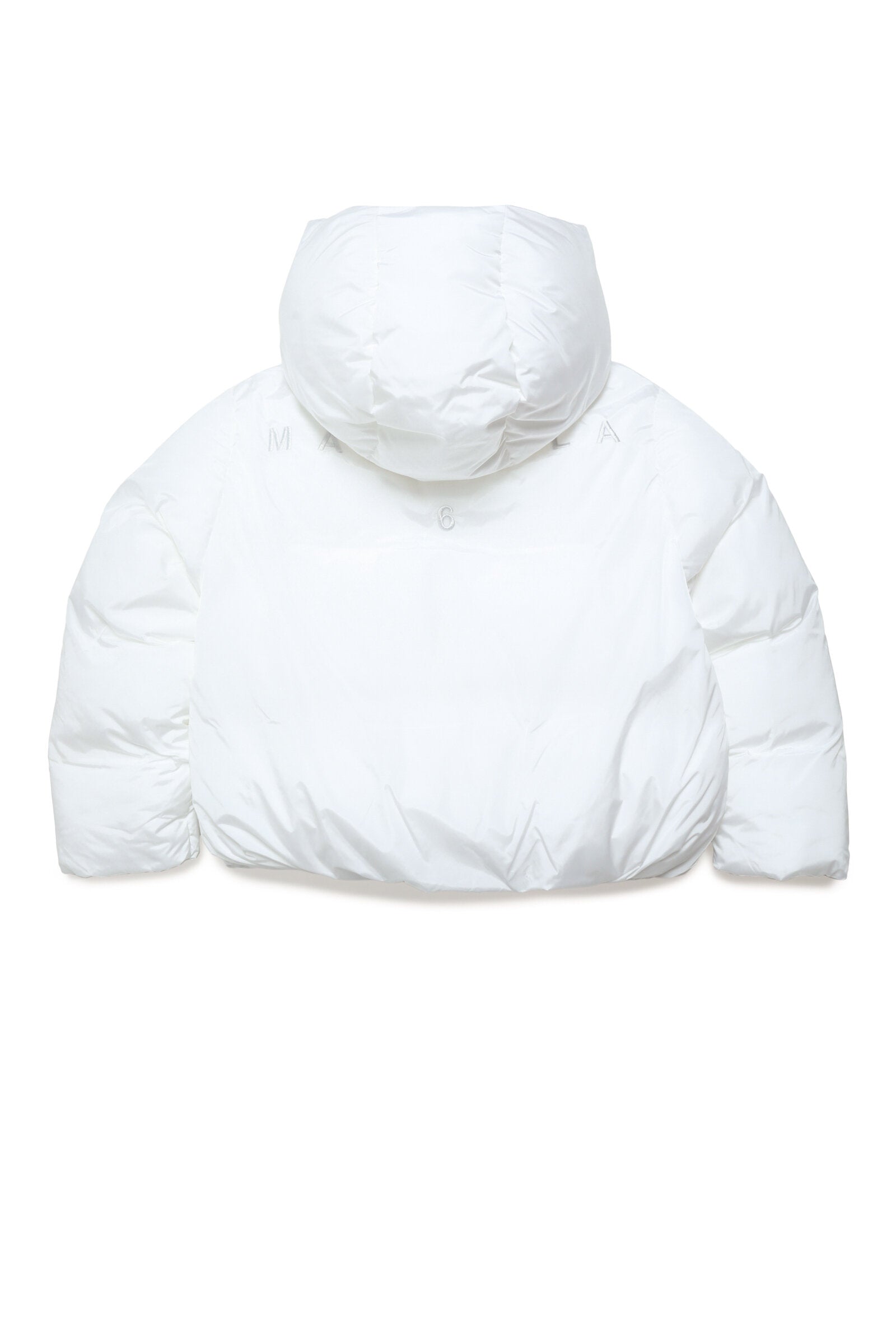 Hooded padded jacket with logo