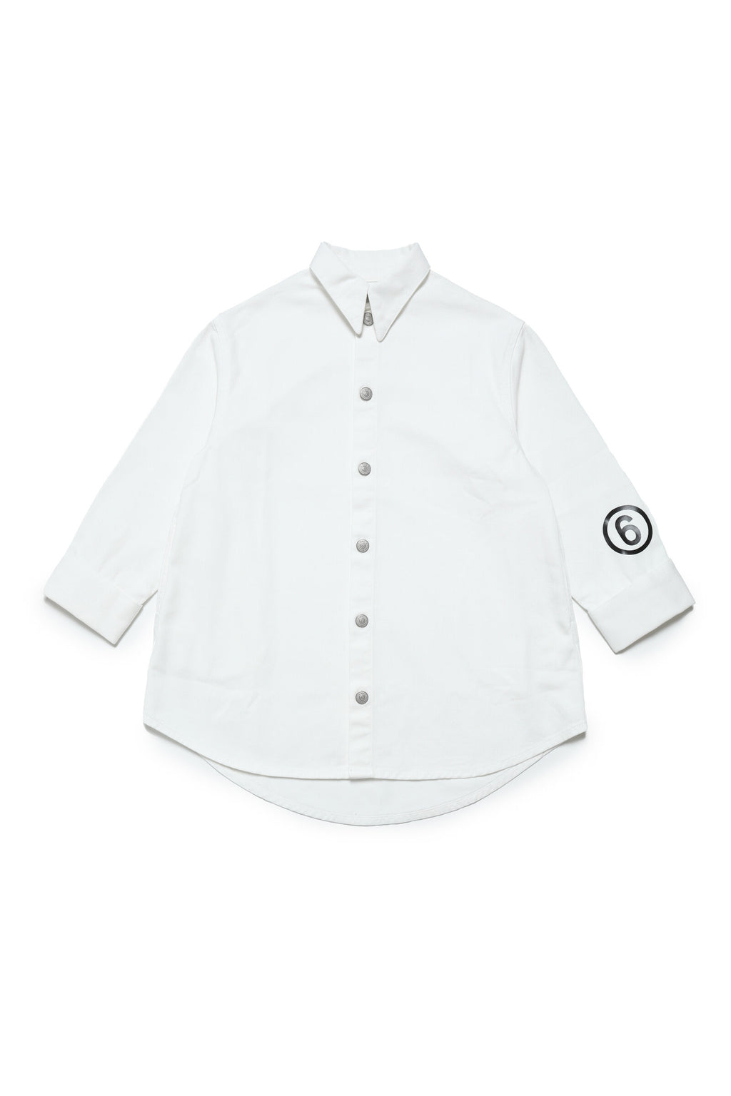 "A-shape" cotton shirt dress with logo