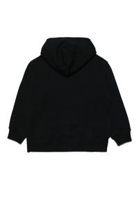 Cotton hooded sweatshirt with logo