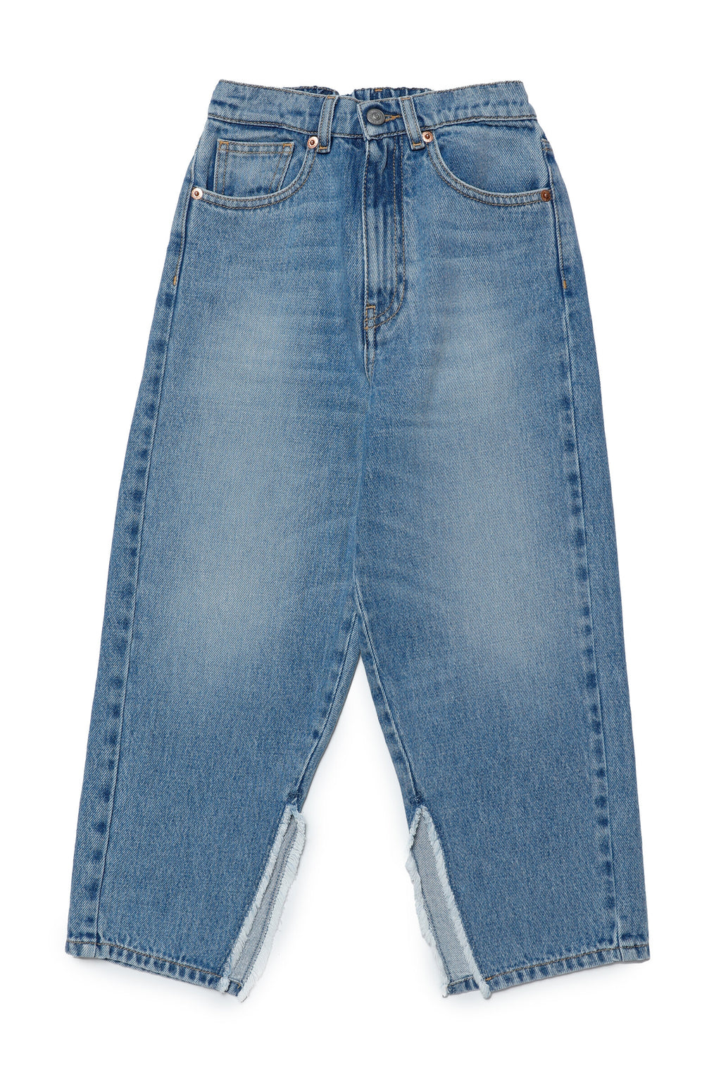 Jeans wide fit blu medio sfumato