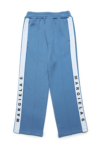 Sport pants in technical fleece with logo stripe