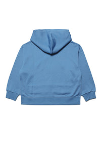 Technical fabric hooded sweatshirt with logo