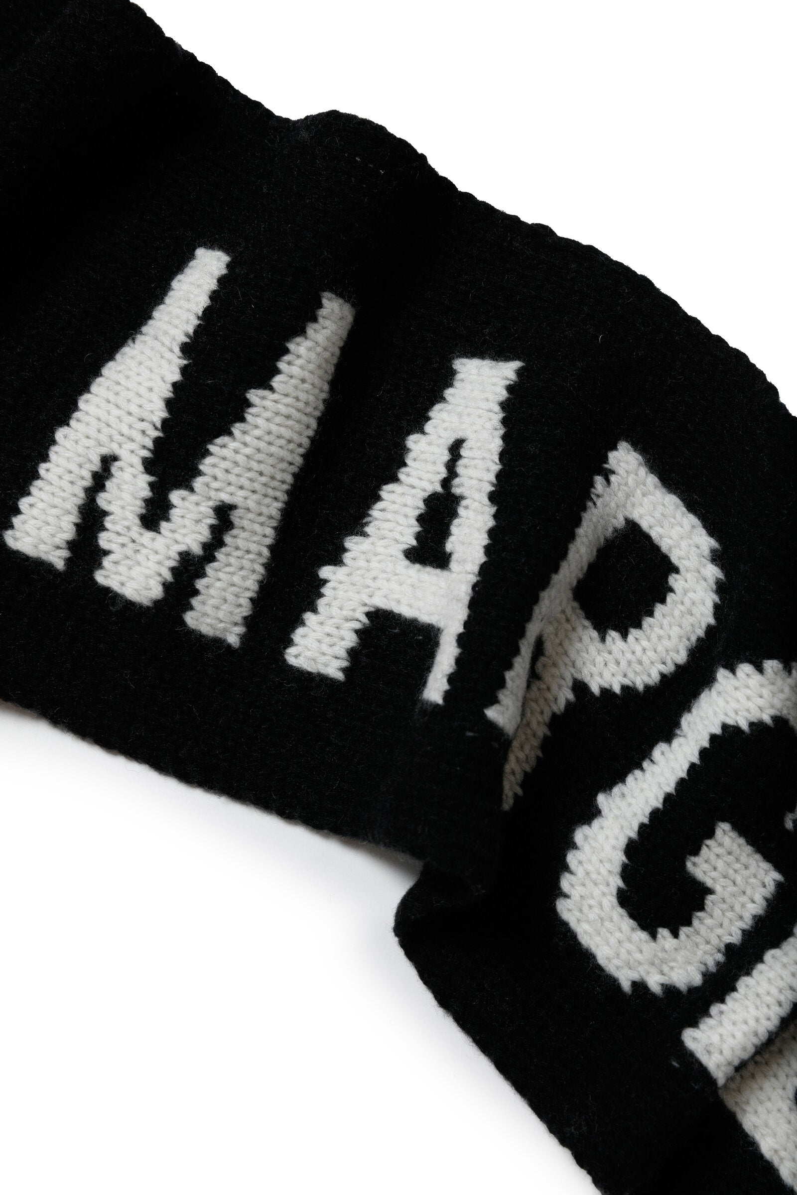 Wool-blend scarf with logo