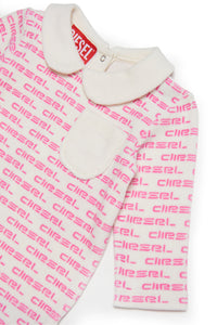 Monogram allover pattern chenille jumpsuit