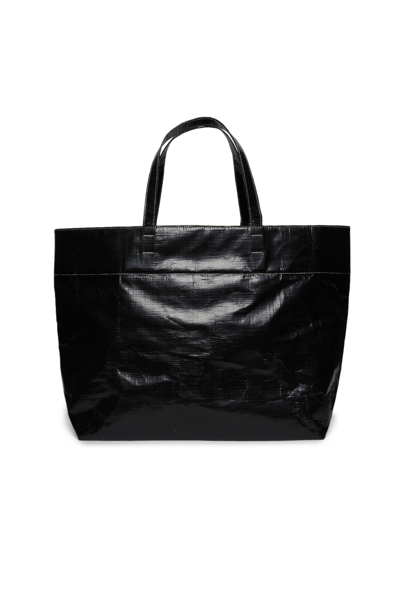 Black shopper bag with institutional logo Black shopper bag with institutional logo