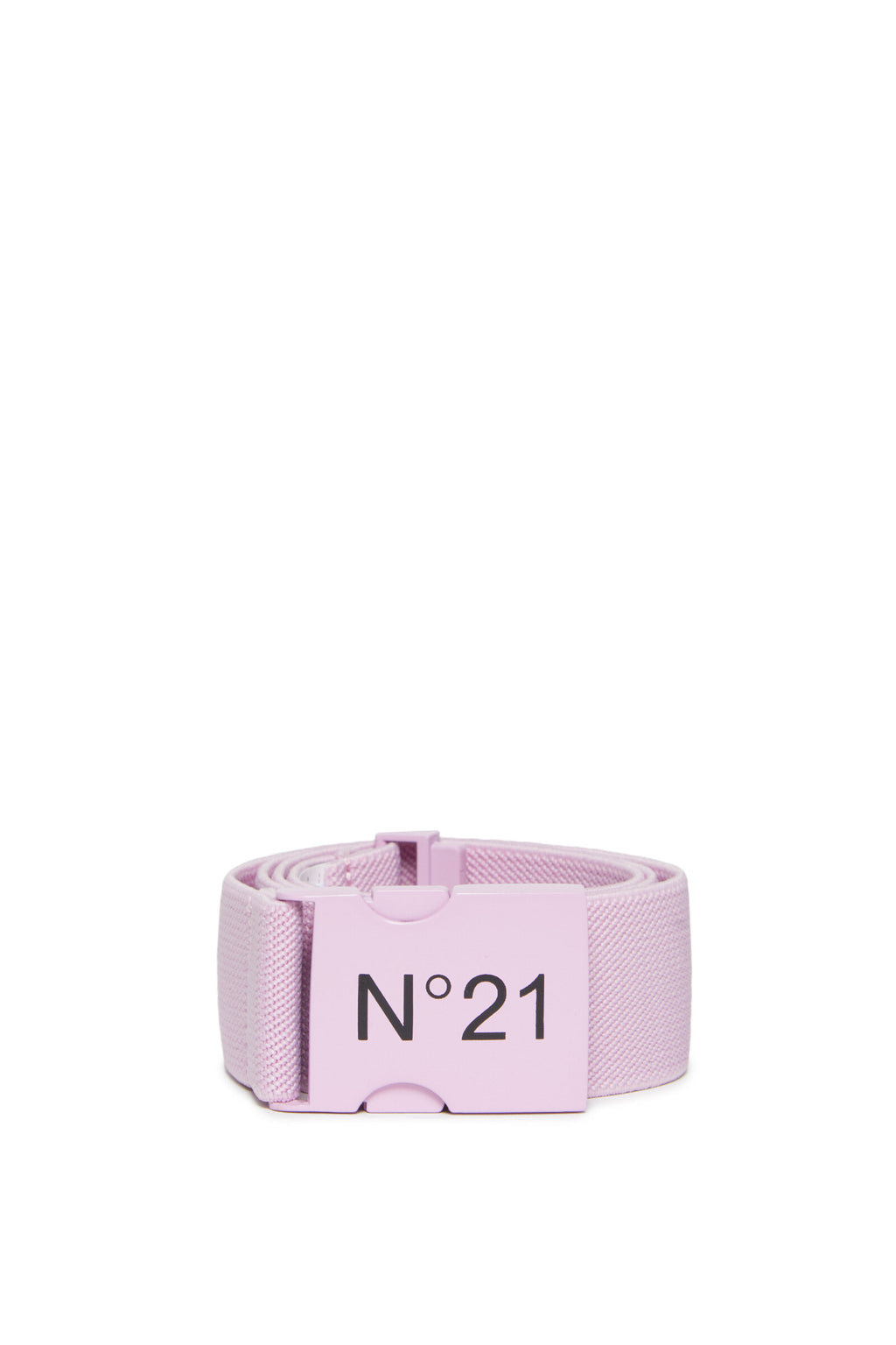Pinkelastic belt with buckle with logo