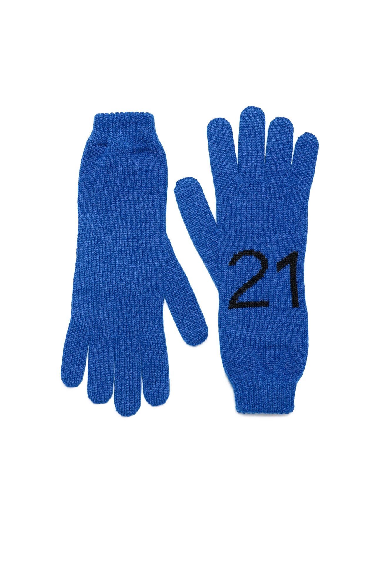 Knit gloves with logo 