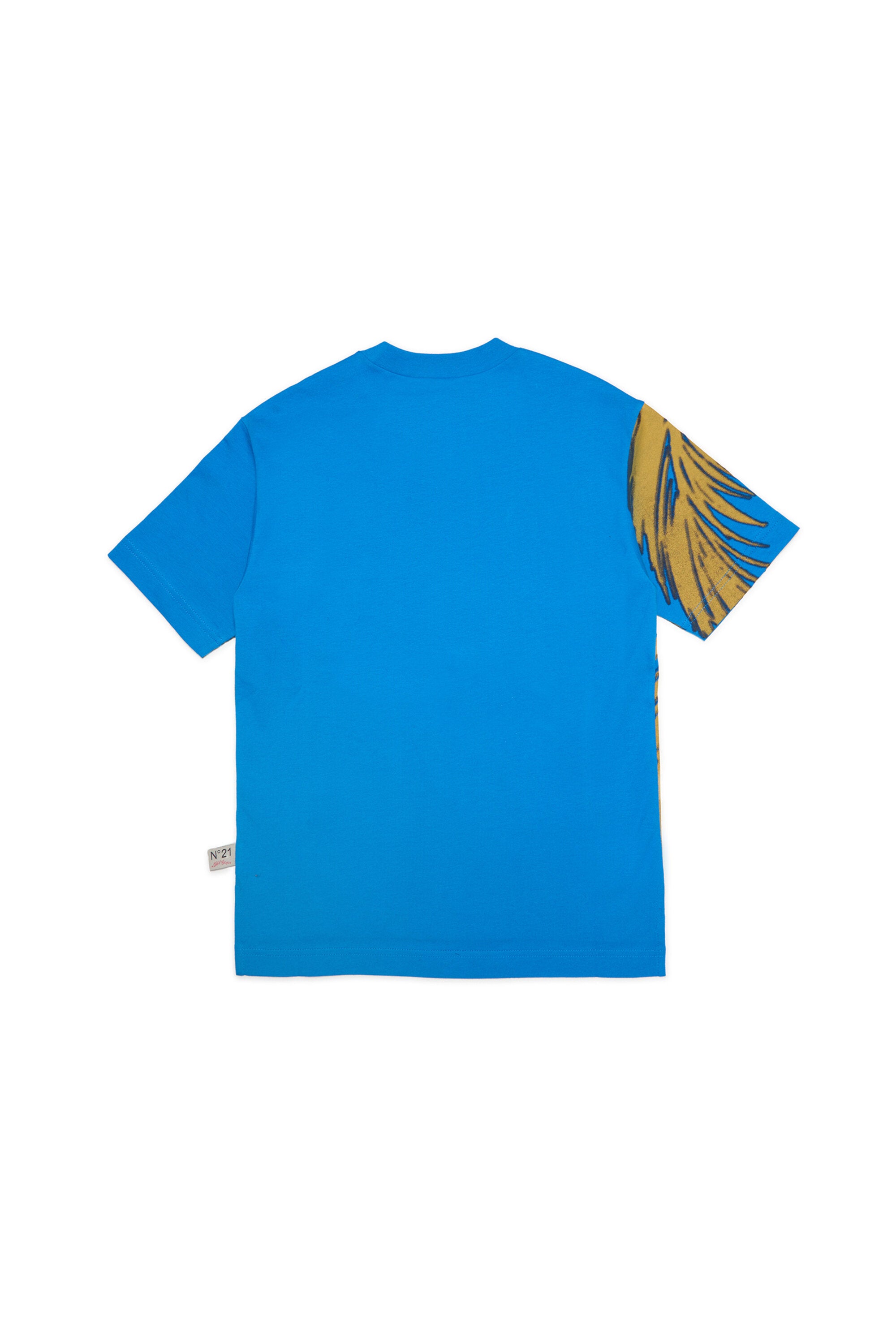 Light blue jersey t-shirt with summer print