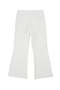 White jeans with vintage effect
