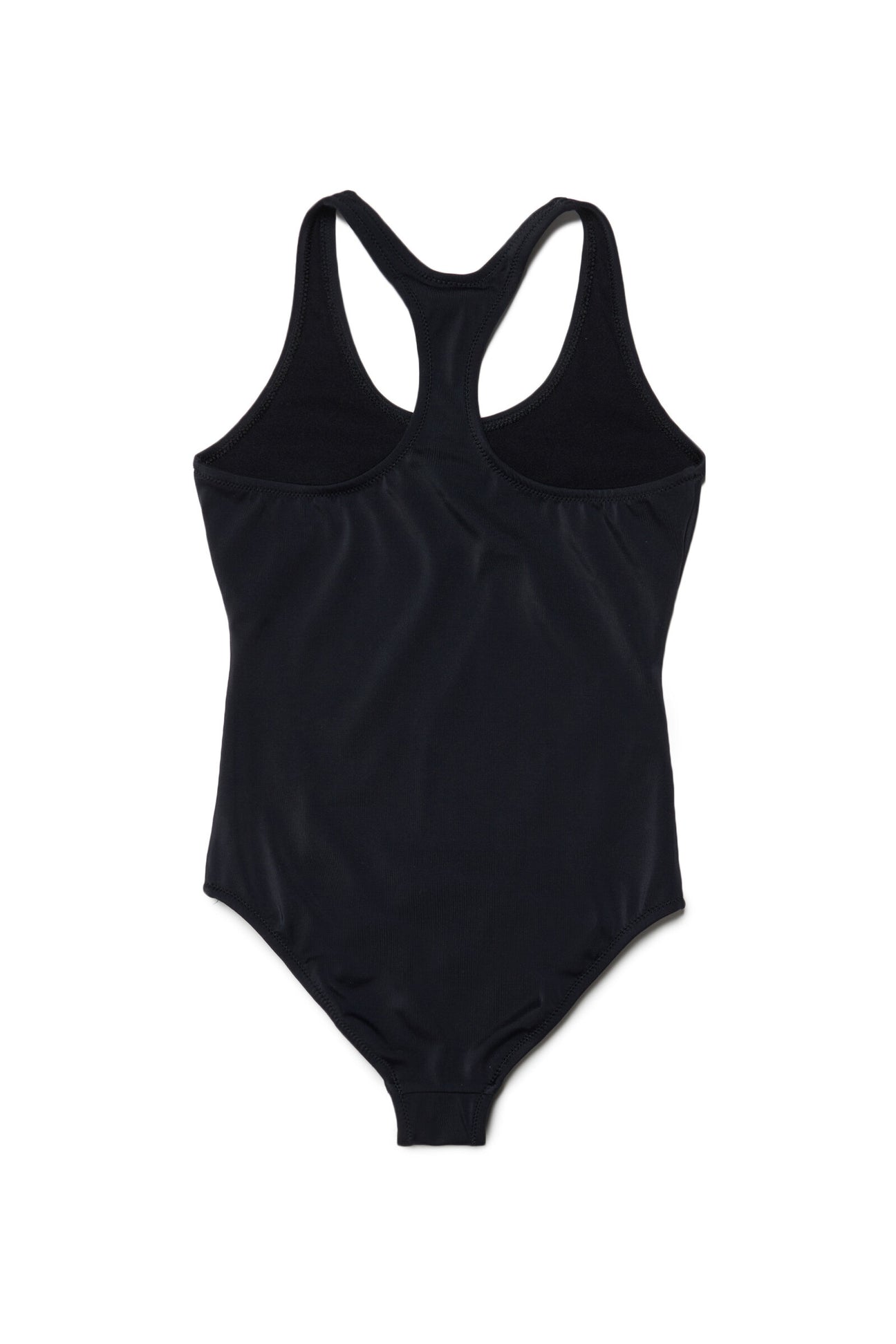 Black lycra one-piece swimming costume with logo Black lycra one-piece swimming costume with logo