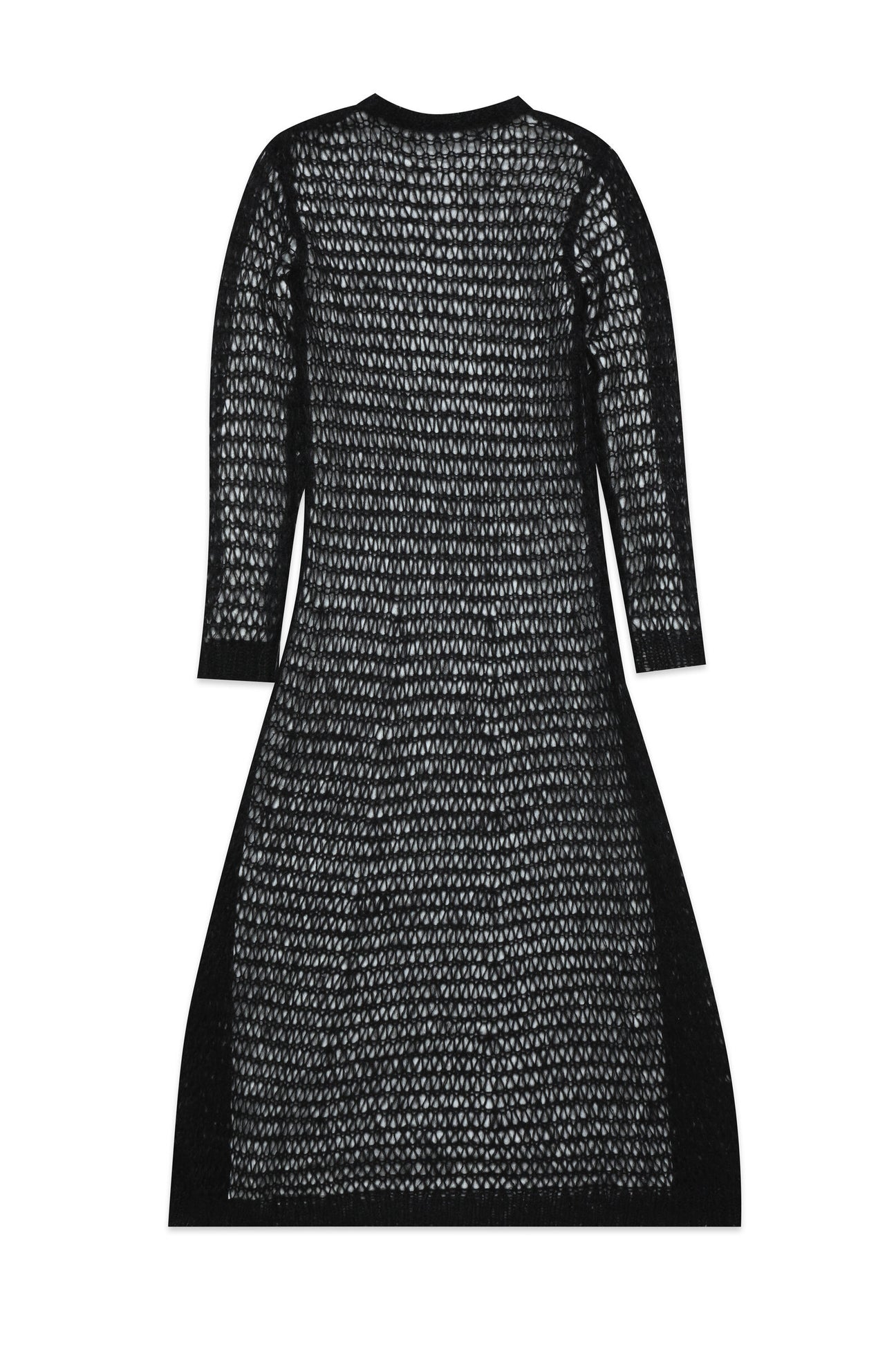 Long, loose-knit dress in
mohair wool blend Long, loose-knit dress in
mohair wool blend