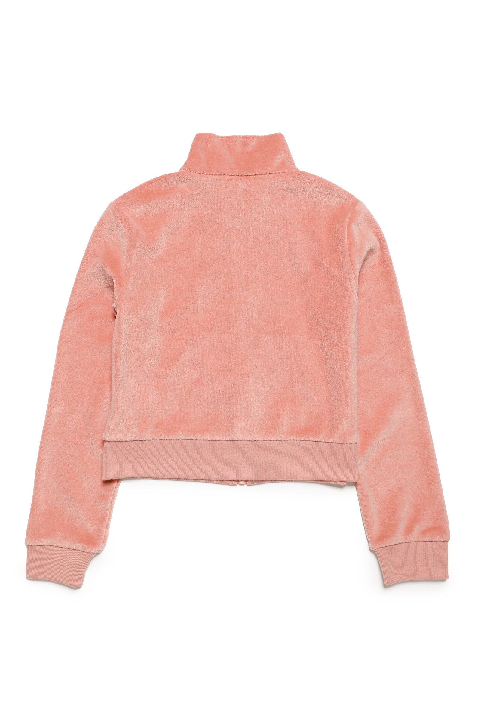 Sport sweatshirt in chenille with zip and logo