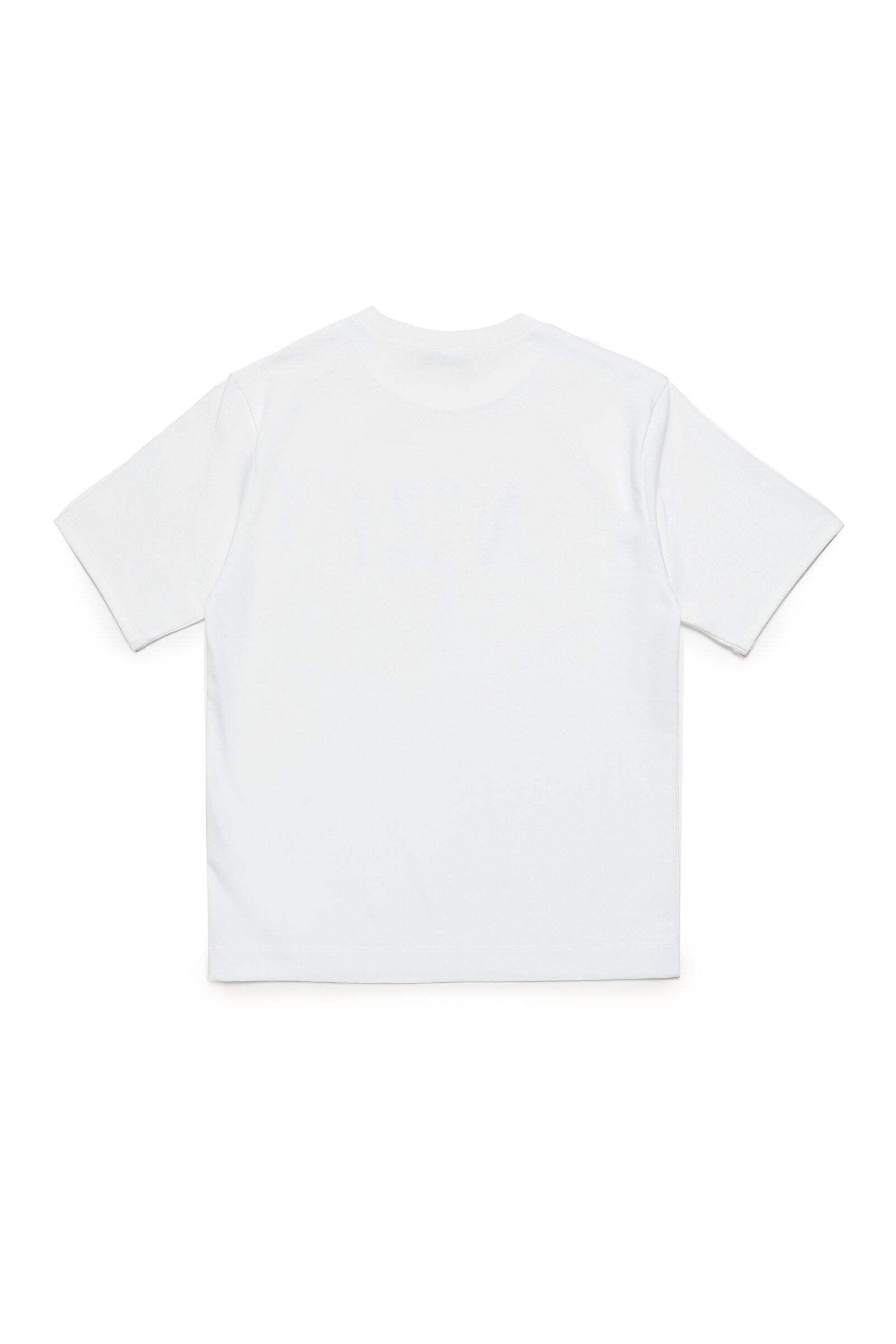 Crew-neck jersey T-shirt with crystal logo