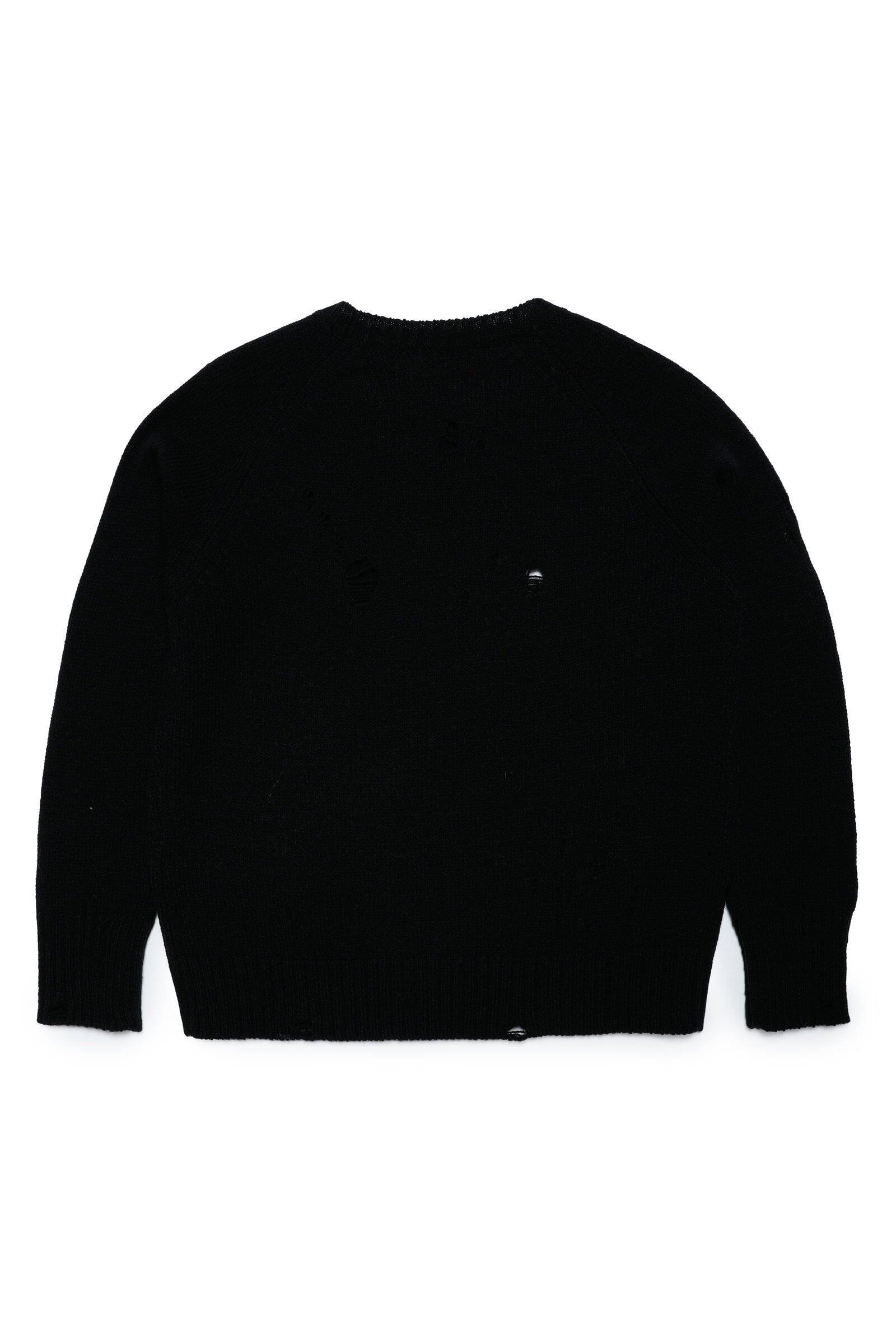 Vintage-effect wool-blend crew-neck sweater