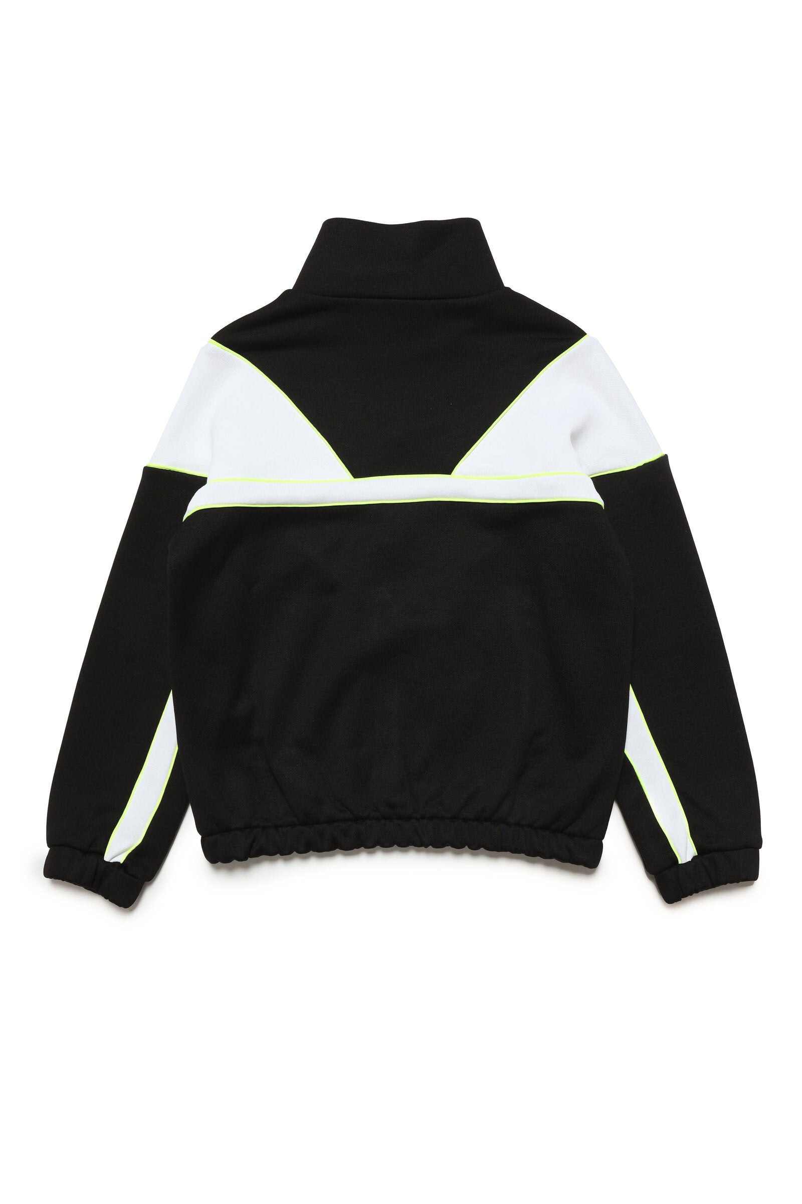 Cotton sweatshirt with colorblock inserts