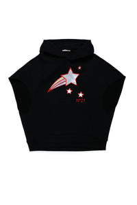Over sweatshirt "hooded" style with star graphics