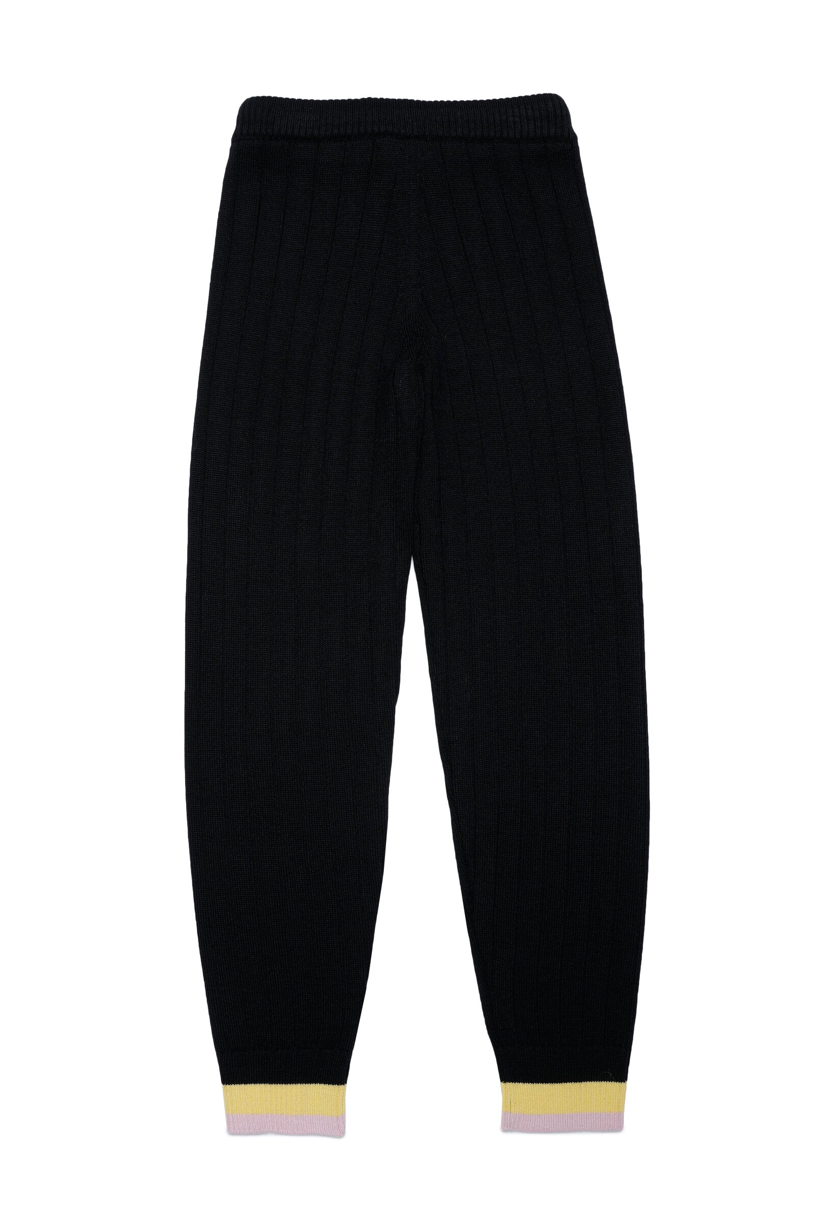 Wool-blend knit jogger pants